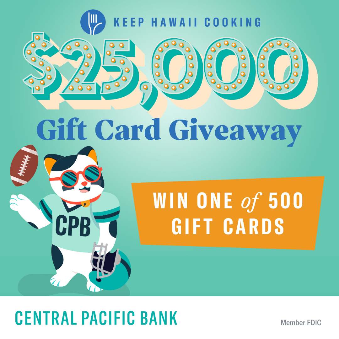ハワイのレストランのギフトカード2万5,000ドル分が当たるチャンス Image